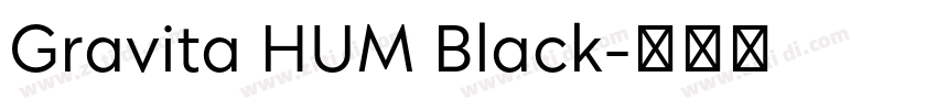Gravita HUM Black字体转换